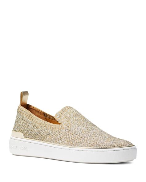 michael michael kors skyler mesh knit slip-on sneakers|michael michael kors womens skyler knit slip on sneakers.